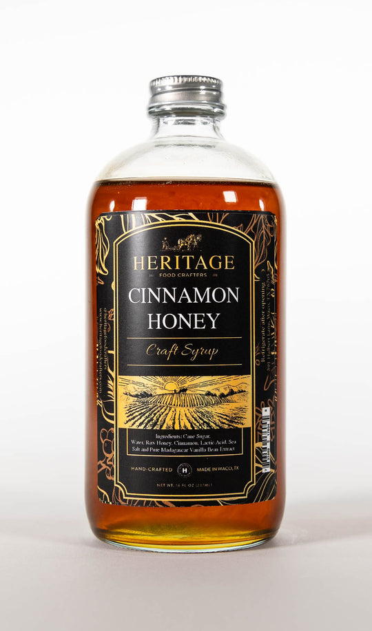 16oz Handcrafted Premium Cinnamon Honey Coffee Syrup – Heritage